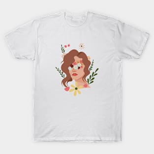 Girl with flowers T-Shirt